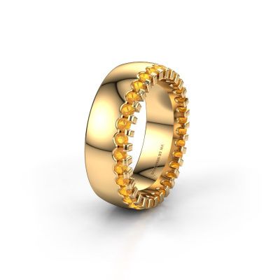 Wedding ring WH6120L27C 585 gold citrin ±7x2.2 mm