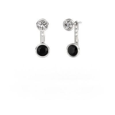 Boucles d'oreilles Halle 585 or blanc diamant noir 2.720 crt