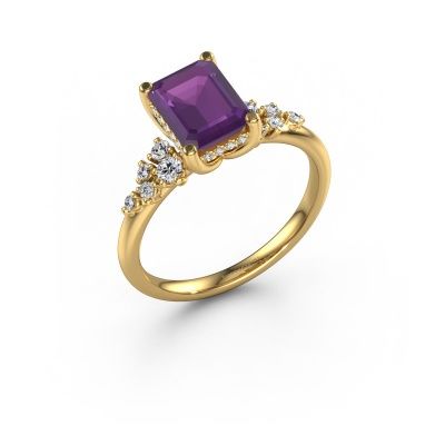 Verlobungsring Emma EME 585 Gold Amethyst 8x6 mm