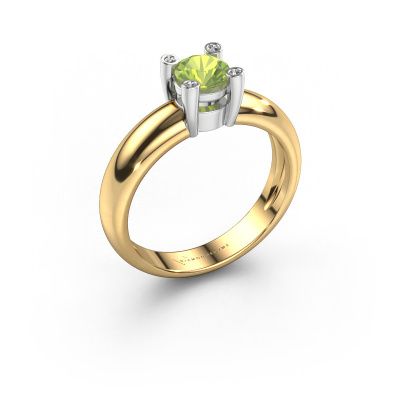 Ring Fleur 585 gold peridot 4.7 mm