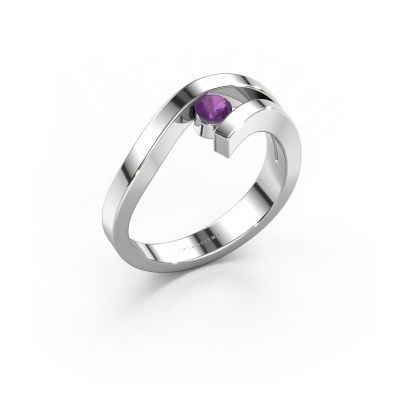 Ring Evalyn 1 585 white gold amethyst 3.7 mm