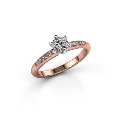 Engagement ring Tiffy 2 585 rose gold lab-grown diamond 0.40 crt