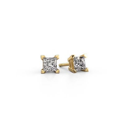 Clous d'oreilles Ariane 585 or jaune diamant 0.80 crt