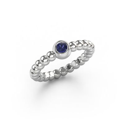 Stackable ring Dini 585 white gold sapphire 3 mm