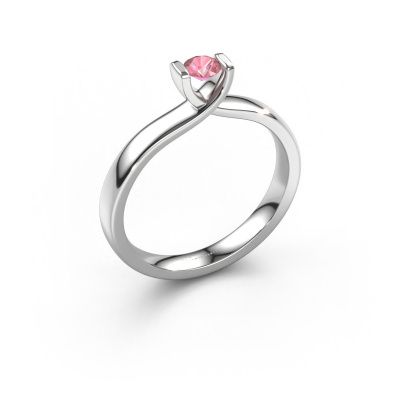 Ring Noor 585 white gold tourmaline pink 3.7 mm