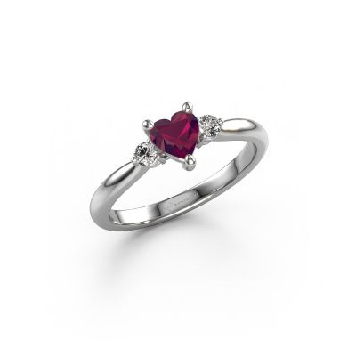 Bague de fiançailles Lieselot HRT 585 or blanc rhodolite 5 mm