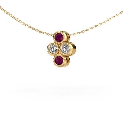 Pendentif Judi 585 or jaune rhodolite 3.4 mm