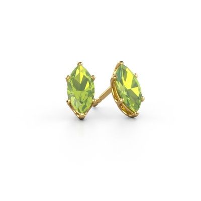 Clous d'oreilles Sam MRQ 585 or jaune péridot 10x5 mm