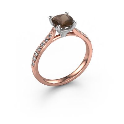 Verlobungsring Mignon cus 2 585 Roségold Rauchquarz 6 mm