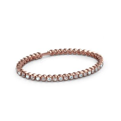 Tennisarmband Bianca 3 mm 585 Roségold Aquamarin 3 mm
