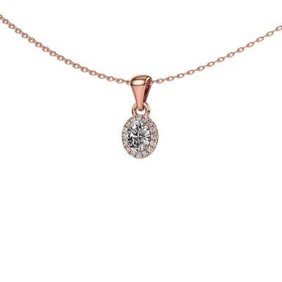 Anhänger Seline ovl 585 Roségold Diamant 0.43 crt