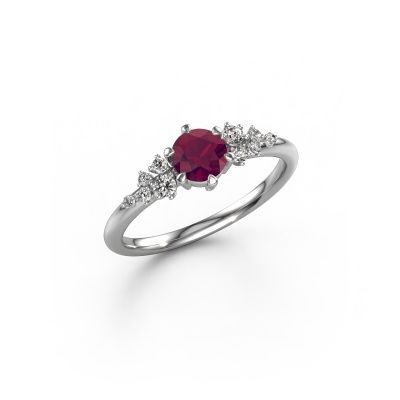 Engagement ring Royce RND 585 white gold rhodolite 5 mm