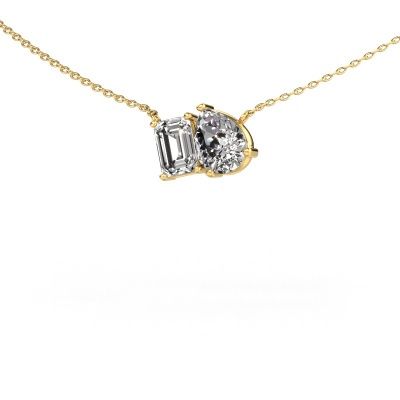 Pendant Toi et Moi PER EME 585 gold lab grown diamond 1.90 crt