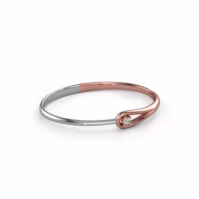 Slavenarmband Zara 585 rosé goud lab-grown diamant 0.25 crt