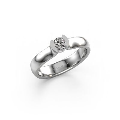 Bague Ophelia 950 platine diamant synthétique 0.30 crt