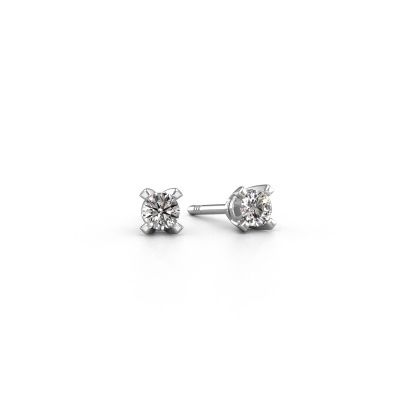 Stud earrings Isa 585 white gold diamond 0.10 crt