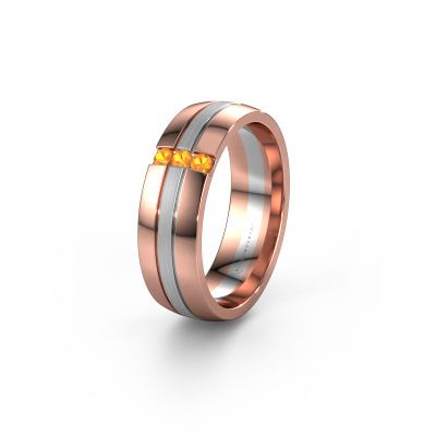 Trauring WH0426L26A 585 Roségold Citrin ±6x1.7 mm