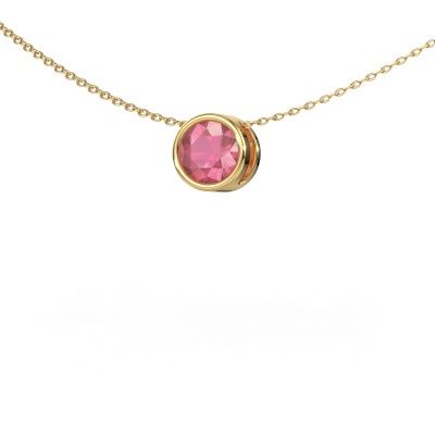 Pendant Lavon RND 585 gold tourmaline pink 6.5 mm