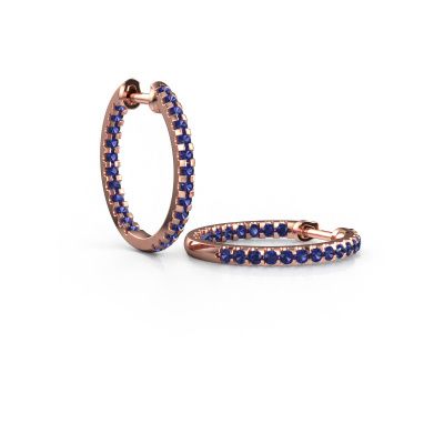 Créoles Jackie 15 mm B 585 or rose saphir 2 mm