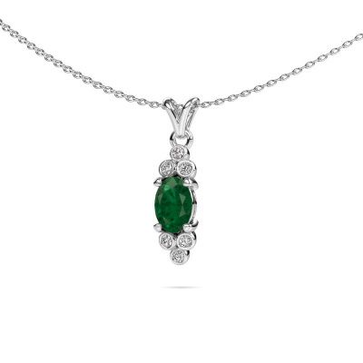 Pendant Lucy 2 950 platinum emerald 7x5 mm