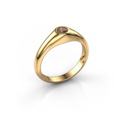 Pinky Ring Thorben 585 Gold Braun Diamant 0.25 crt