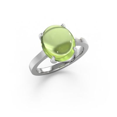 Ring Mallie 1 585 white gold peridot 7x5 mm