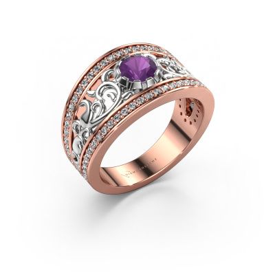 Ring Marilee 585 rose gold amethyst 5 mm