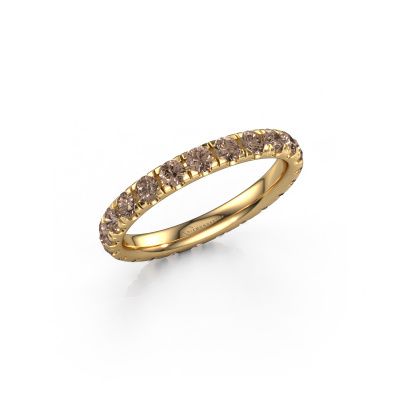 Bague Jackie 2.5 585 or jaune diamant brun 1.38 crt