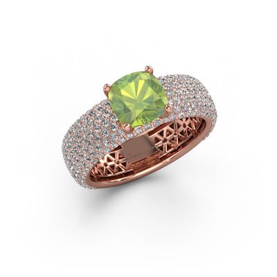 Engagement ring Darcy 585 rose gold peridot 7 mm