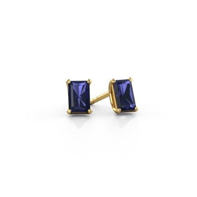 Stud earrings Sam RAD 585 gold sapphire 6x4 mm
