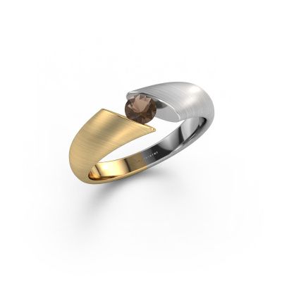 Engagement ring Hojalien 1 585 gold smokey quartz 4 mm