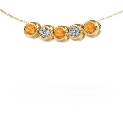 Necklace Kim 5 585 gold citrin 4 mm