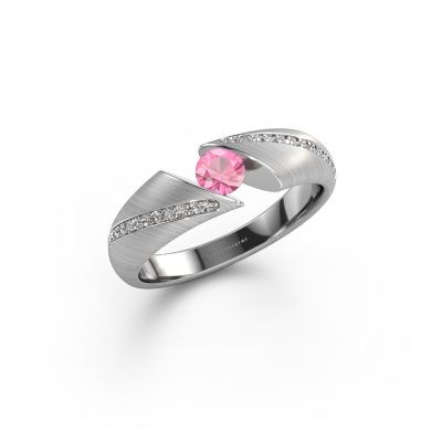 Ring Hojalien 2 585 white gold pink sapphire 4.2 mm