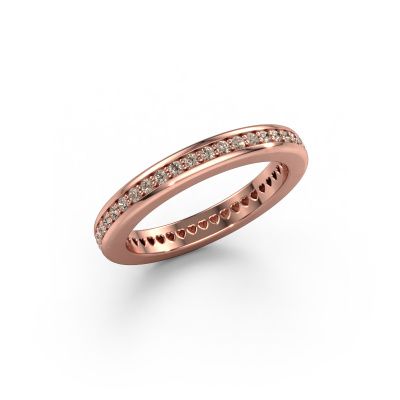 Vorsteckring Elvire 3 585 Roségold Braun Diamant 0.48 crt