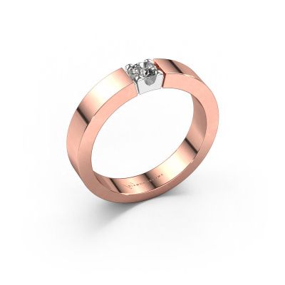 Ring Dana 1 585 rose gold lab-grown diamond 0.20 crt