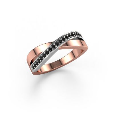 Ring Kaley 585 rose gold black diamond 0.17 crt