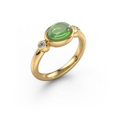 Ring Liane 585 gold tourmaline green 7x5 mm