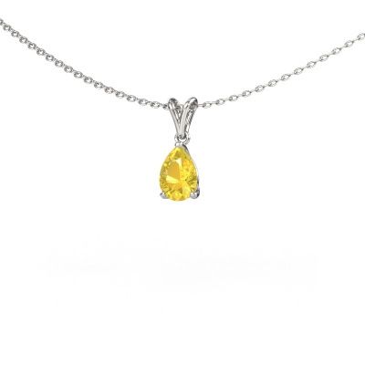 Pendant Sam PER 950 platinum yellow sapphire 7x5 mm