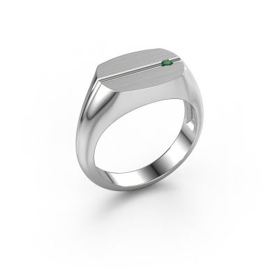 Men's ring Stijn 585 white gold emerald 2 mm