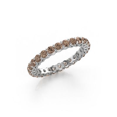 Stackable ring Michelle full 2.4 950 platinum brown diamond 1.43 crt