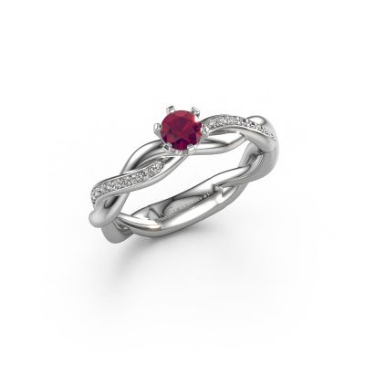 Engagement ring Page 950 platinum rhodolite 5.4 mm