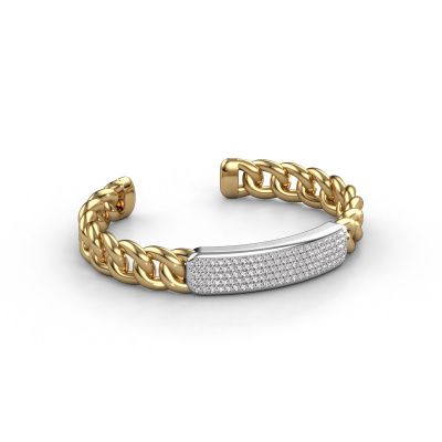 Schakel schakelarmband Alix 2 10mm 585 goud diamant