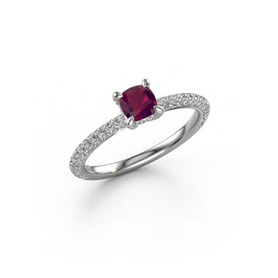 Verlobungsring Saskia 2 cus 950 Platin Rhodolit 4.5 mm