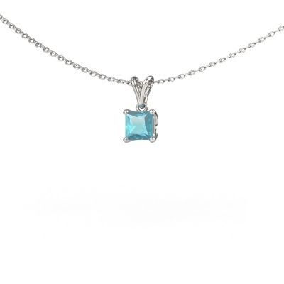 Hanger Sam SQR 585 witgoud blauw topaas 4.5 mm