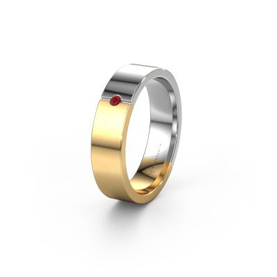 Bague d'amitié WH1101L15AP 585 or jaune rubis ±5x1.7 mm