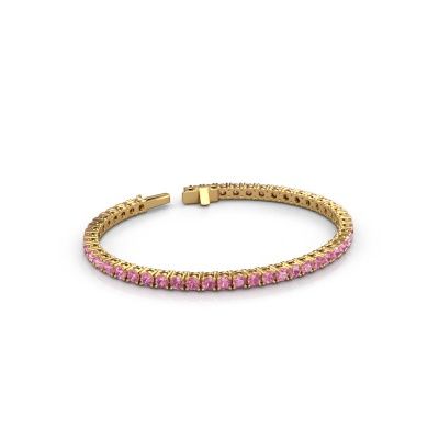 Tennis bracelet Shirley 3.2 585 gold pink sapphire 3.2 mm