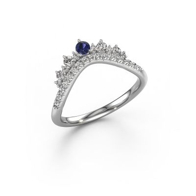 Stackable ring Nica D 585 white gold sapphire 2.7 mm