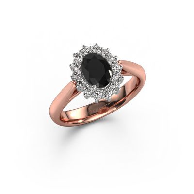 Bague de fiançailles Margien 1 585 or rose diamant noir 1.05 crt