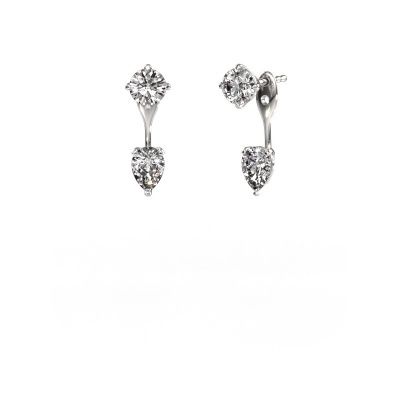 Pendants d'oreilles Kate RND-PER 950 platine diamant 2.50 crt