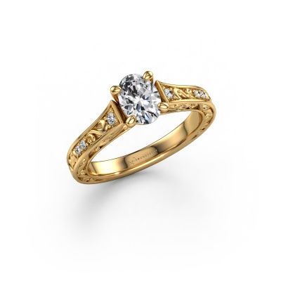 Engagement ring Mallory OVL 585 gold diamond 0.70 crt